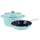 Retro set Vintage Cuisine s litinovým hrncem 4,3 l a pánví Mátový