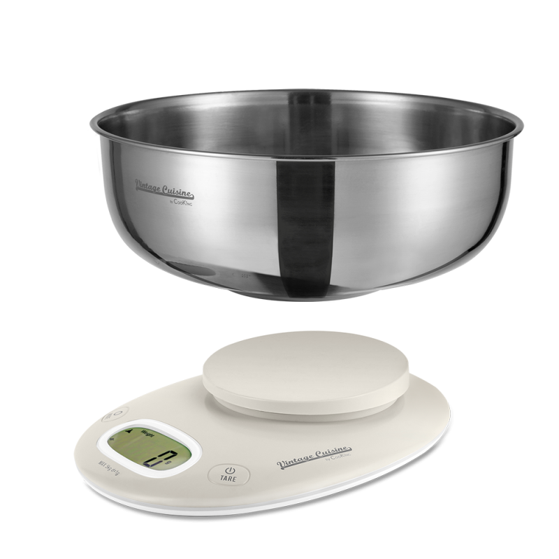 Kuchyňská váha Vintage Cuisine retro 5 kg Krémová
