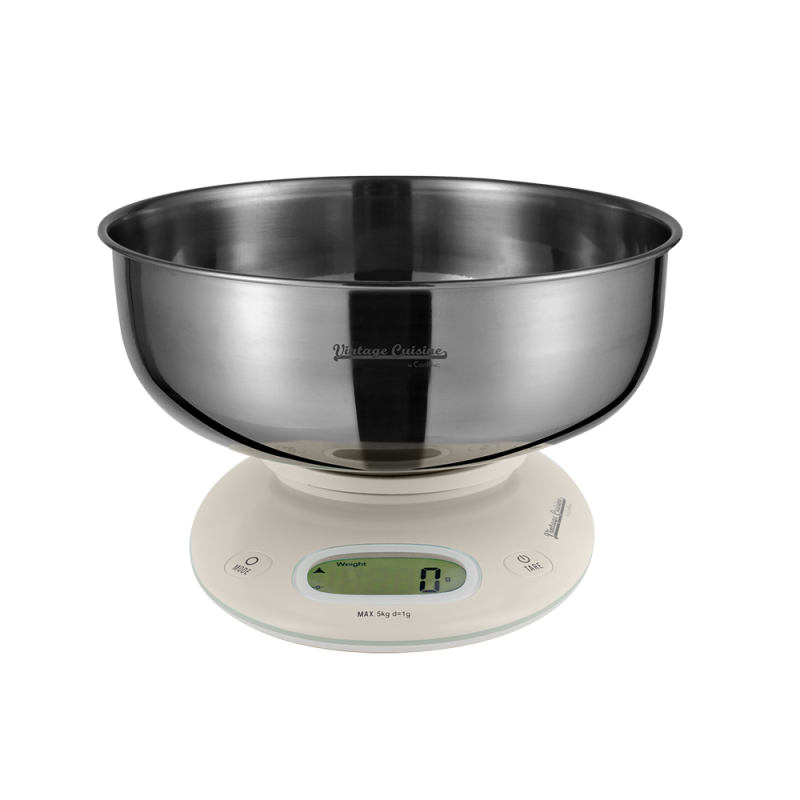 Kuchyňská váha Vintage Cuisine retro 5 kg Krémová