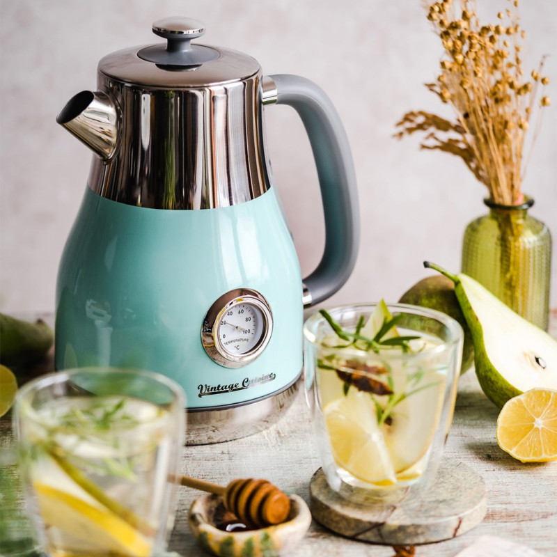 Rychlovarná konvice Vintage Cuisine v retro stylu 1,6l 2200W Mint