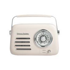 Kuchyňské rádio Vintage Cuisine retro s Bluetooth a batérií Krémové