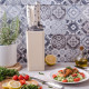 Sada Vintage Cuisine 7 kuchyňských nožů s držákem Krémová