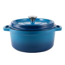 Retro hrnec Vintage Cuisine Litina s pokličkou 2,2 l Modrý
