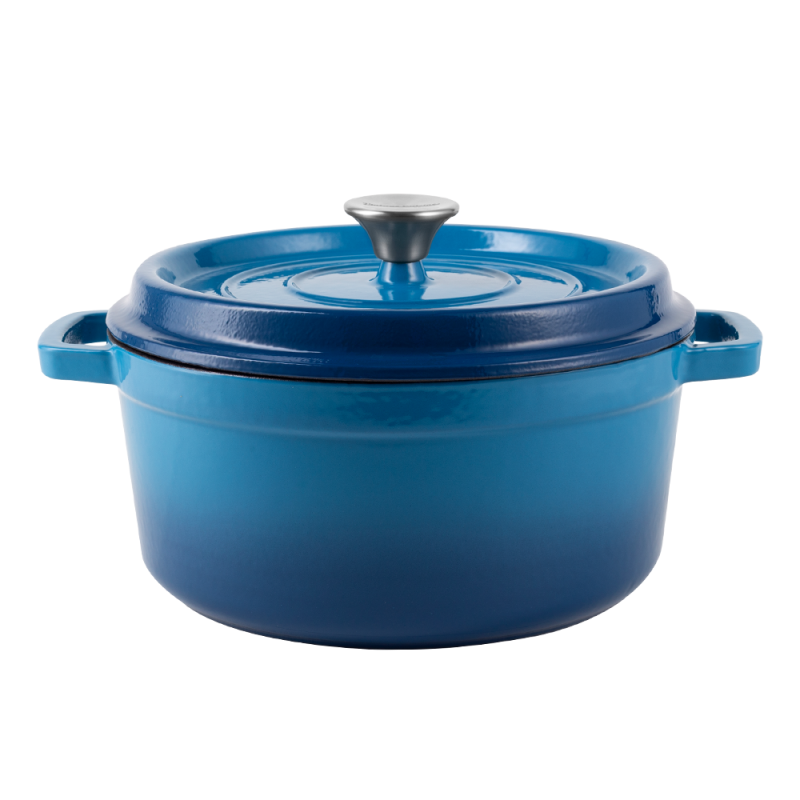 Retro hrnec Vintage Cuisine Litina s pokličkou 2,2 l Modrý