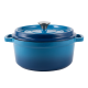 Retro hrnec Vintage Cuisine Litina s pokličkou 2,2 l Modrý