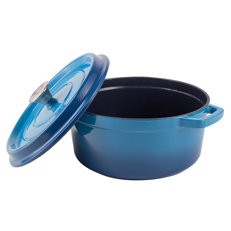 Retro hrnec Vintage Cuisine Litina s pokličkou 2,2 l Modrý