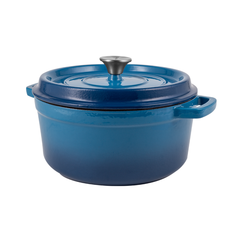 Retro hrnec Vintage Cuisine Litina s pokličkou 2,2 l Modrý