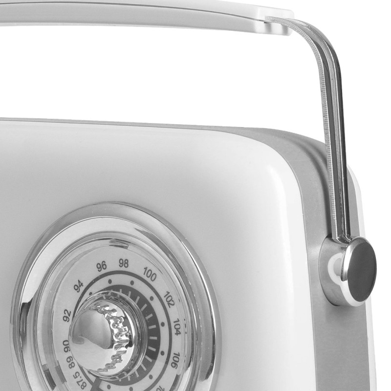 Kuchyňské rádio Vintage Cuisine retro s Bluetooth a batérií Bílé