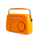 Kuchyňské rádio Vintage Cuisine v retro stylu s kovovou rukojetí, Bluetooth a baterií Oranžové (lesklé)