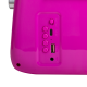 Kuchyňské rádio Vintage Cuisine v retro stylu s kovovou rukojetí, Bluetooth a baterií fuchsie (lesk)