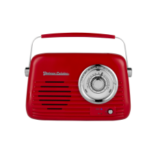 Kuchyňské rádio Vintage Cuisine retro s Bluetooth a baterií Červené