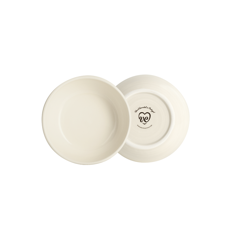 Sada keramického nádobí Vintage Cuisine pro 4 osoby krémová