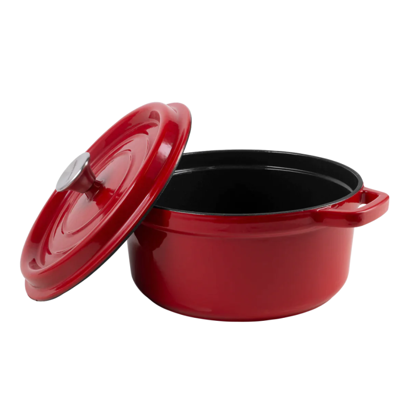 Retro hrnec Vintage Cuisine Litina s poklicí 4,3 l Červená