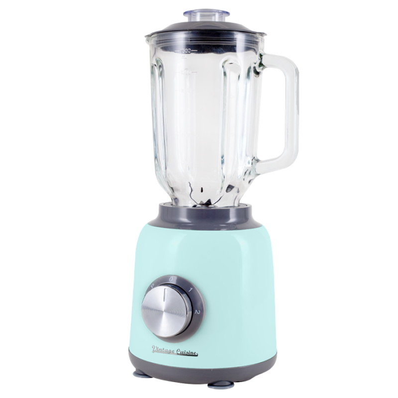 Stolní mixér Vintage Cuisine v retro stylu s mini drtičem Mátový