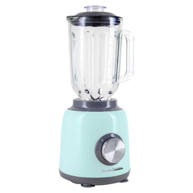 Stolní mixér Vintage Cuisine v retro stylu s mini drtičem Mátový