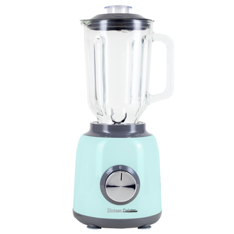 Stolní mixér Vintage Cuisine v retro stylu s mini drtičem Mátový