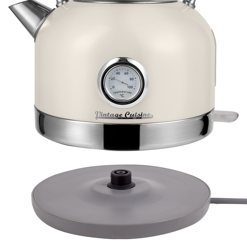 Rychlovarná konvice Vintage Cuisine v retro stylu 1,7l 2200W Krémová