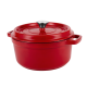 Retro hrnec Vintage Cuisine Litina s pokličkou 2,2 l Červená