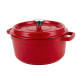 Retro hrnec Vintage Cuisine Litina s poklicí 4,3 l Červená