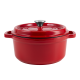 Retro hrnec Vintage Cuisine Litina s pokličkou 2,2 l Červená