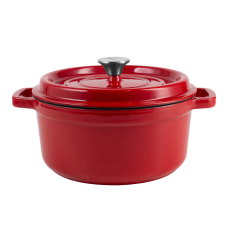 Retro hrnec Vintage Cuisine Litina s poklicí 4,3 l Červená