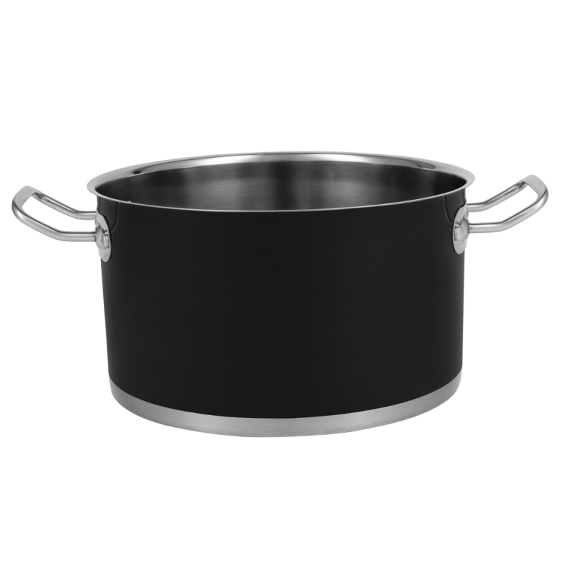 Sada hrnců Vintage Cuisine v retro stylu s víky, 6 kusů, černá