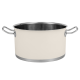 Sada hrnců Vintage Cuisine v retro stylu s víky, 6 kusů, krémová