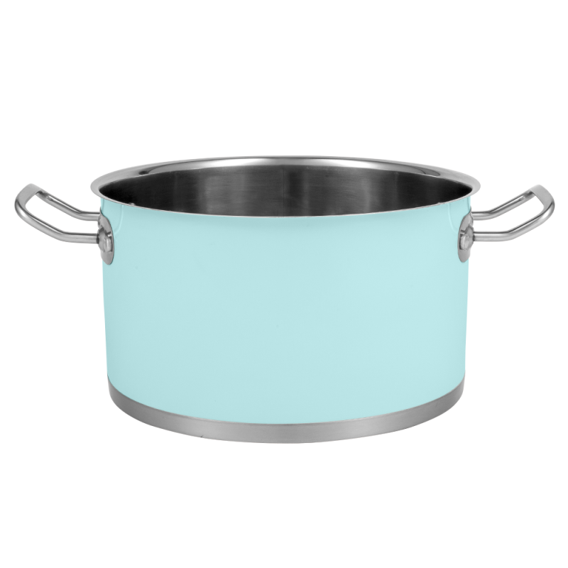 Sada hrnců Vintage Cuisine v retro stylu s poklicemi 6 kusů mátová