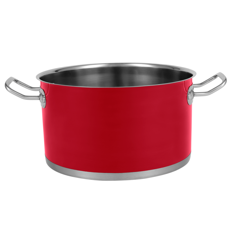 Sada hrnců Vintage Cuisine v retro stylu s poklicemi 6 kusů Červená