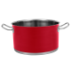 Sada hrnců Vintage Cuisine v retro stylu s poklicemi 6 kusů Červená