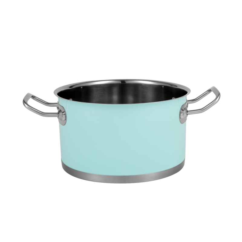 Sada hrnců Vintage Cuisine v retro stylu s poklicemi 6 kusů mátová