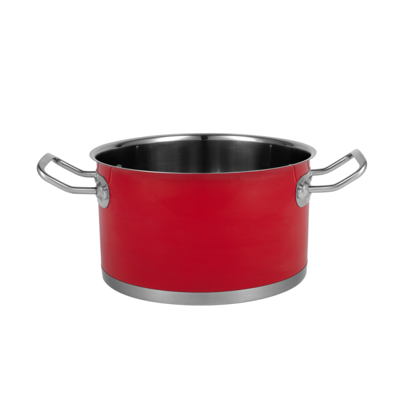 Sada hrnců Vintage Cuisine v retro stylu s poklicemi 6 kusů Červená