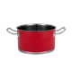 Sada hrnců Vintage Cuisine v retro stylu s poklicemi 6 kusů Červená