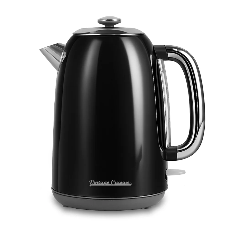 Електрочайник Vintage Cuisine 2.0 у ретро стилі 1.7 л 2200W Чорний 