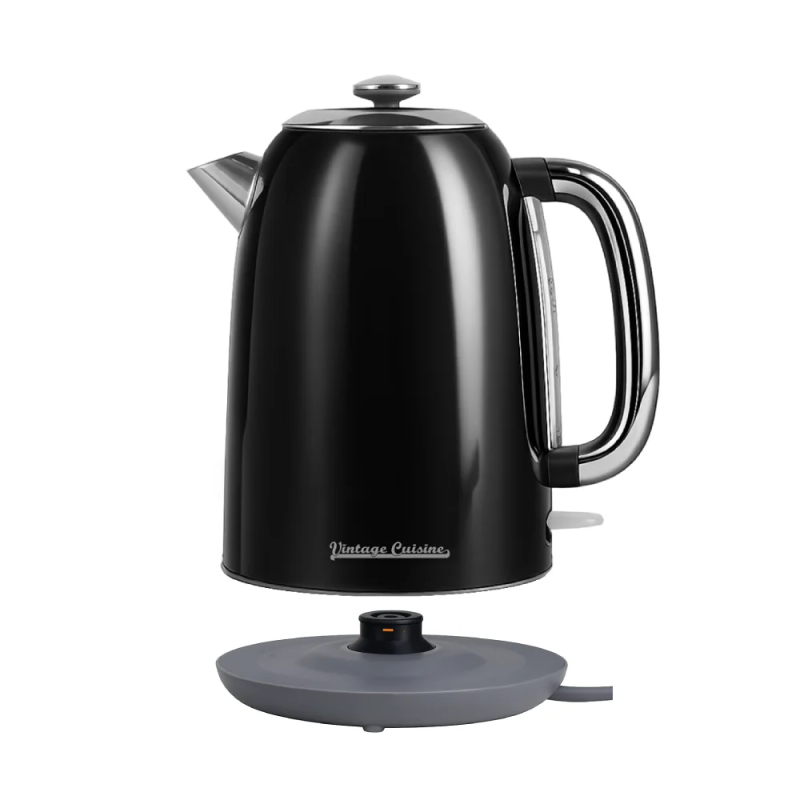 Електрочайник Vintage Cuisine 2.0 у ретро стилі 1.7 л 2200W Чорний 