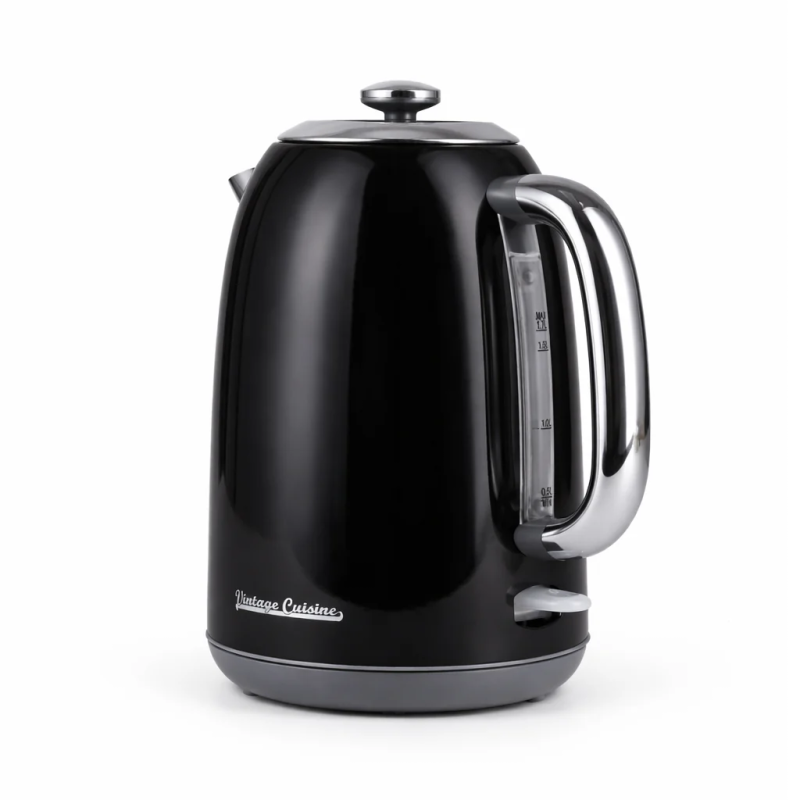 Електрочайник Vintage Cuisine 2.0 у ретро стилі 1.7 л 2200W Чорний 