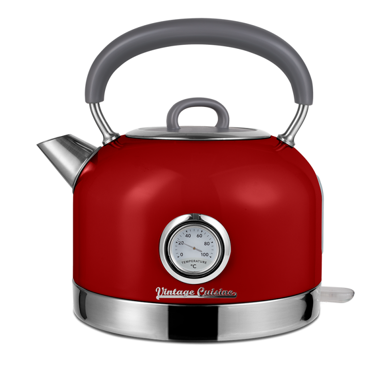 Retro set Vintage Cuisine s elektrickou konvicí 1,7 l a toustovačem Červený