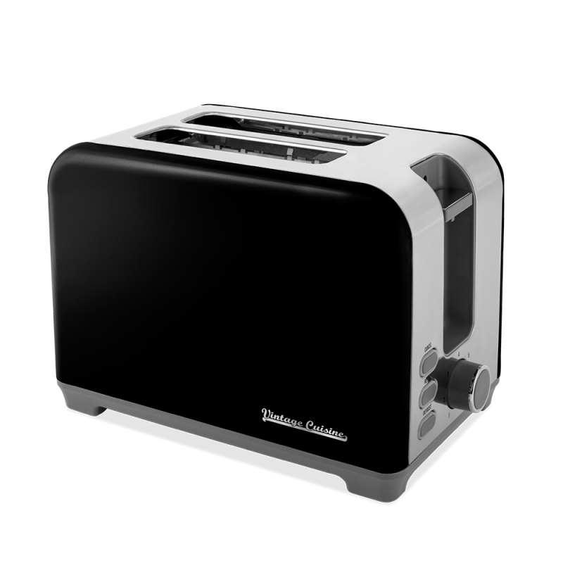 Retro sada Vintage Cuisine s elektrickým konvicí 1,7 l a toustovačem Černá
