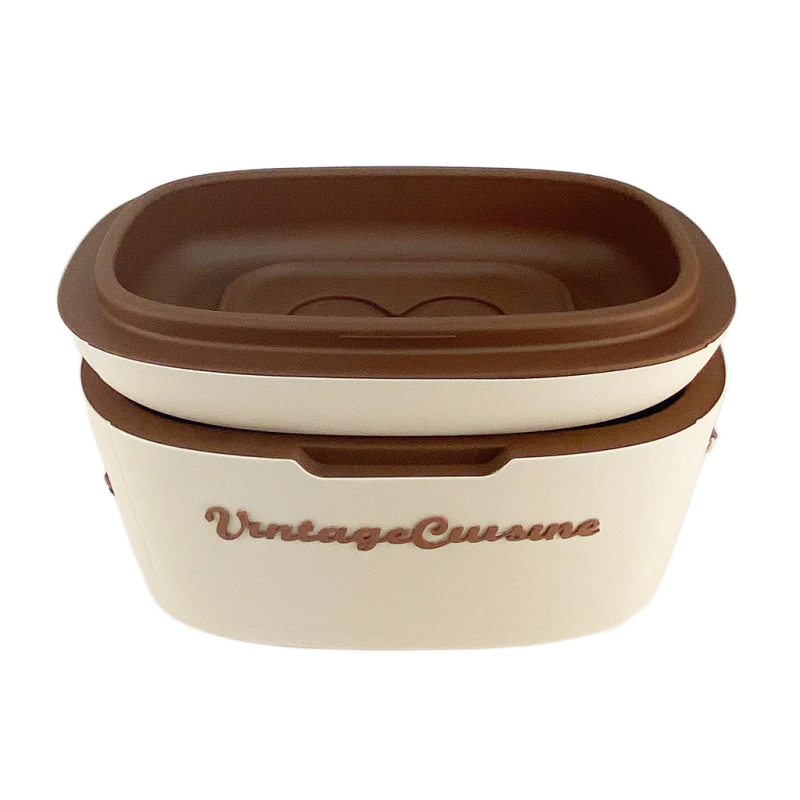 Přenosná lednička Vintage Cuisine o objemu 18,8 l s popruhem pro přenášení Krémová
