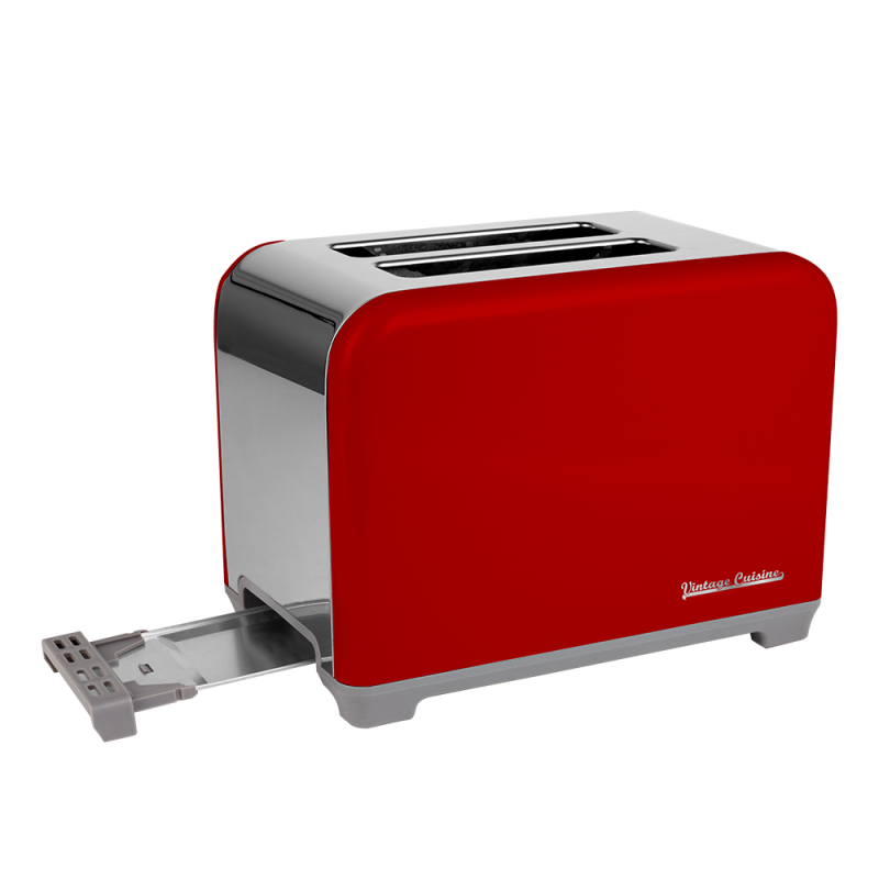 Retro set Vintage Cuisine s elektrickou konvicí 1,7 l a toustovačem Červený