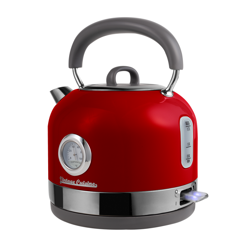 Retro set Vintage Cuisine s elektrickou konvicí 1,7 l a toustovačem Červený