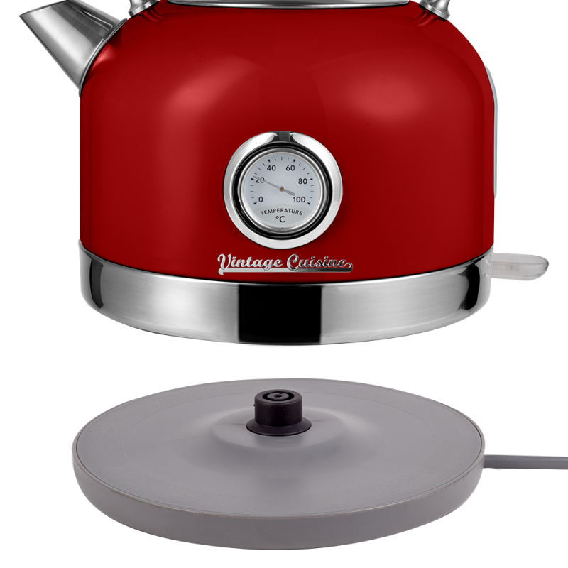 Retro set Vintage Cuisine s elektrickou konvicí 1,7 l a toustovačem Červený