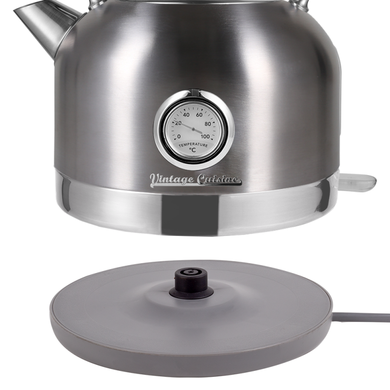 Retro sada Vintage Cuisine s elektrickou konvicí 1,7 l a toustovačem Metallic