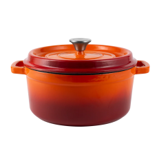 Retro hrnec Vintage Cuisine Litina s poklicí 2,2 l Oranžový gradient