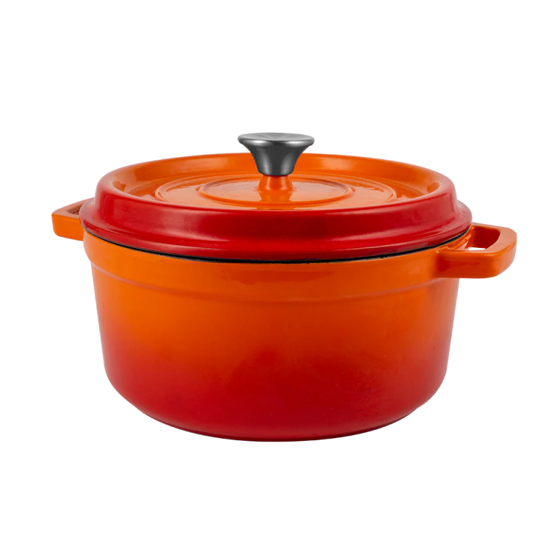 Retro hrnec Vintage Cuisine Litina s poklicí 2,2 l Oranžový gradient