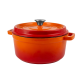 Retro hrnec Vintage Cuisine Litina s poklicí 2,2 l Oranžový gradient
