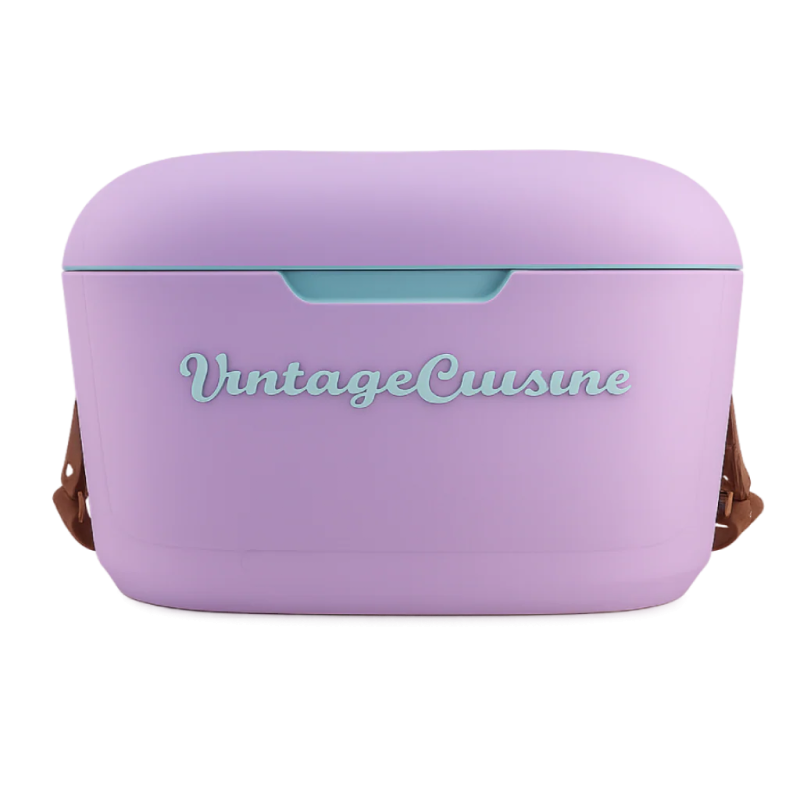 Портативний холодильник Vintage Cuisine об'ємом 18,8 л з ремінцем для перенесення Лавандовий