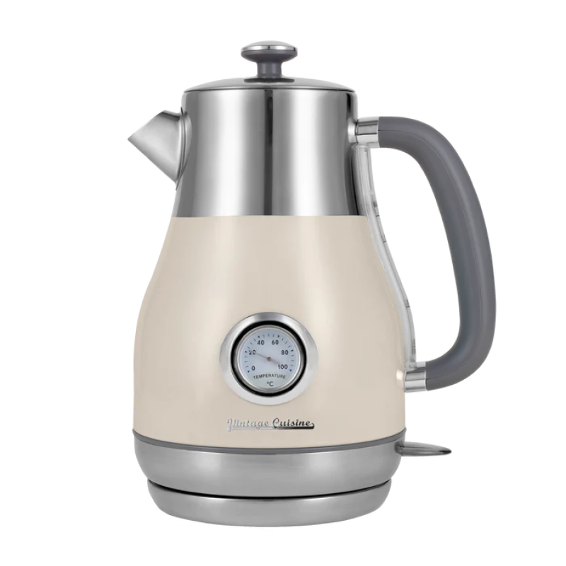 Elektrická konvice Vintage Cuisine v retro stylu 1,6 l 2200 W krémová