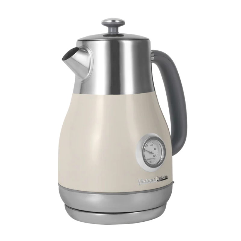 Elektrická konvice Vintage Cuisine v retro stylu 1,6 l 2200 W krémová