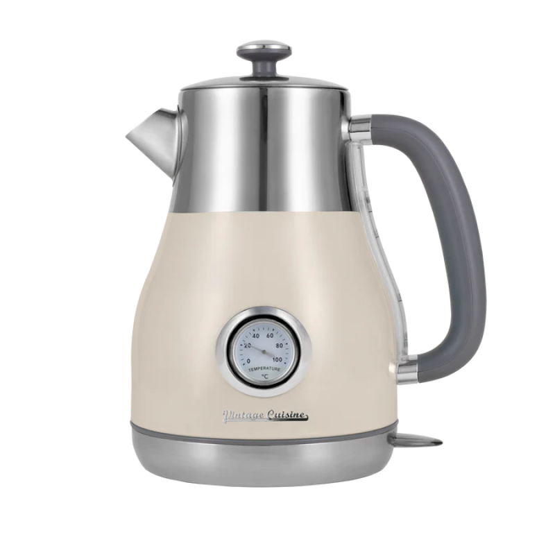 Elektrická konvice Vintage Cuisine v retro stylu 1,6 l 2200 W krémová